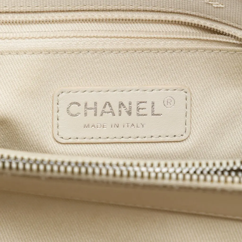 Chanel Large Quilted Shiny Sheepskin Burgundy Rocks Flap Blue Leather Very good - Box View