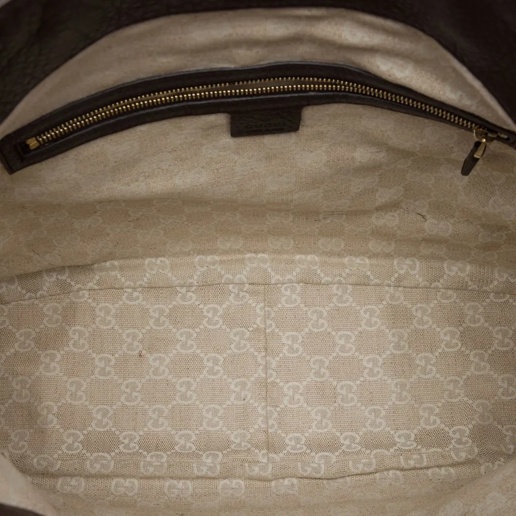 Gucci Calfskin Bamboo Diana Satchel Brown Leather Good - Model View
