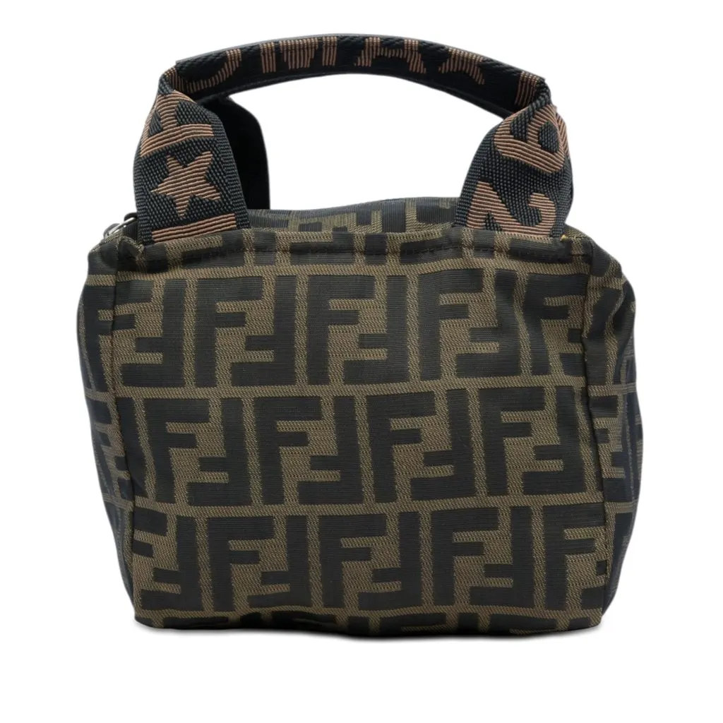 Fendi Mini Zucca Canvas Handbag Brown Very good - Front View