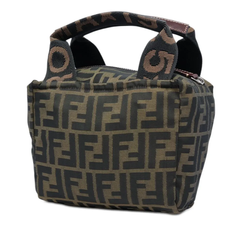 Fendi Mini Zucca Canvas Handbag Brown Very good - Back View