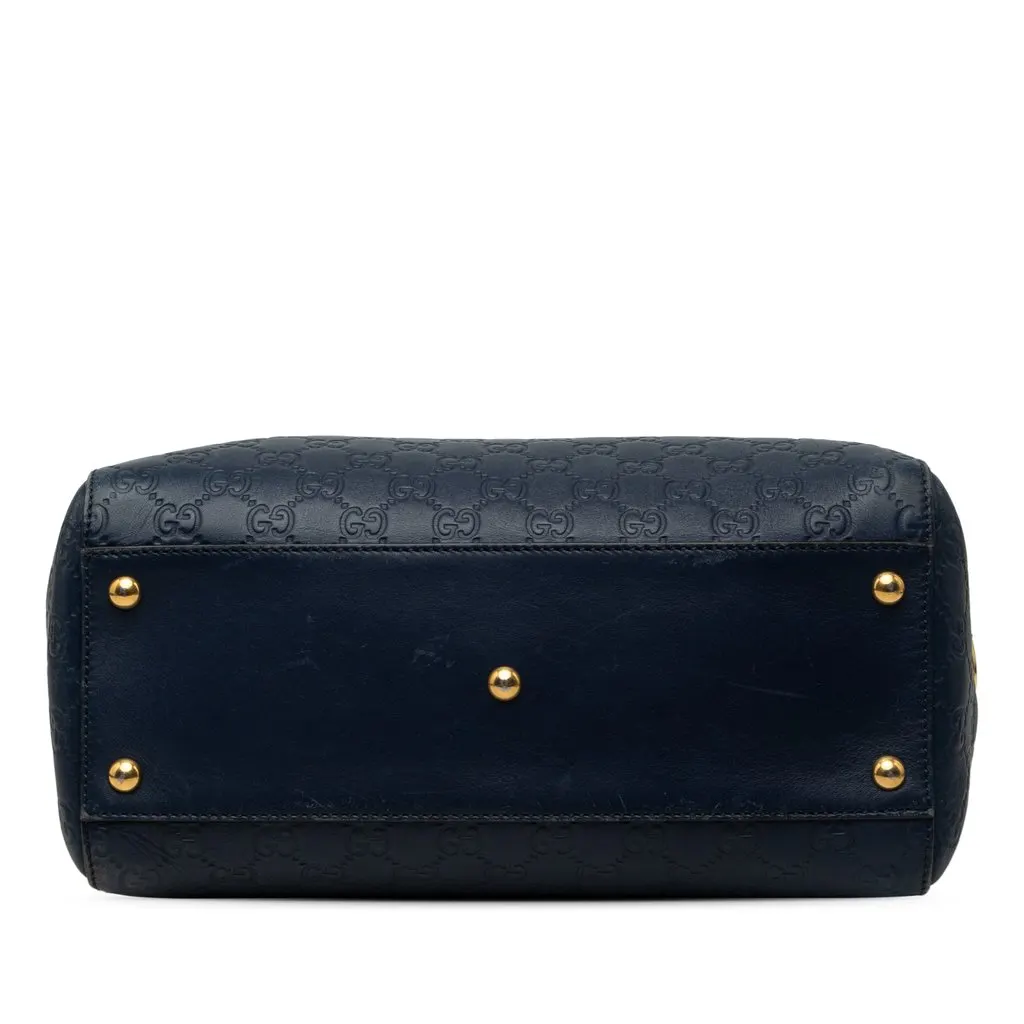 Gucci Guccissima Boston Bag Blue Leather Very good - Inside View