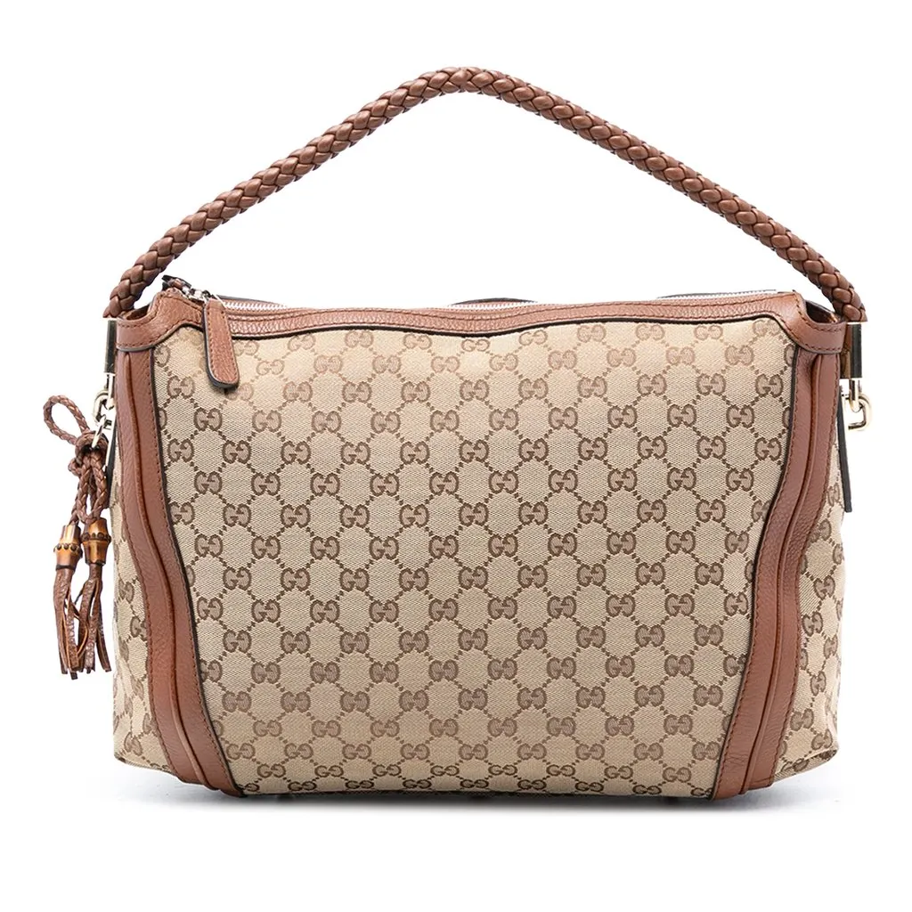 Gucci Medium GG Canvas Bella Shoulder Bag Beige Very good - Front View
