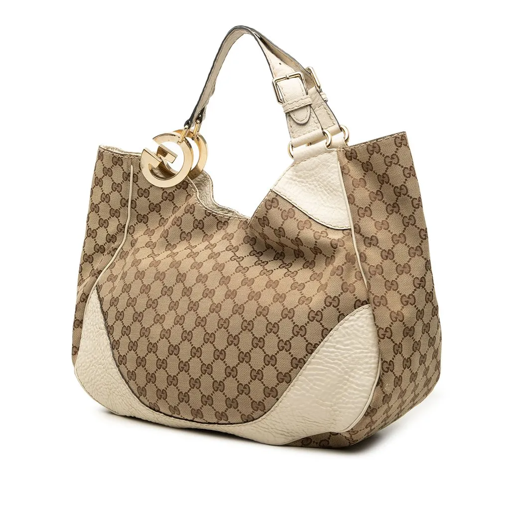 Gucci GG Canvas Charlotte Tote Beige Very good - Back View