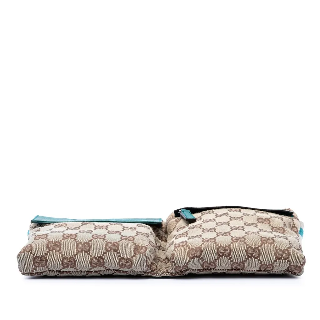Gucci GG Canvas Web Double Pocket Belt Bag Beige Very good - Inside View