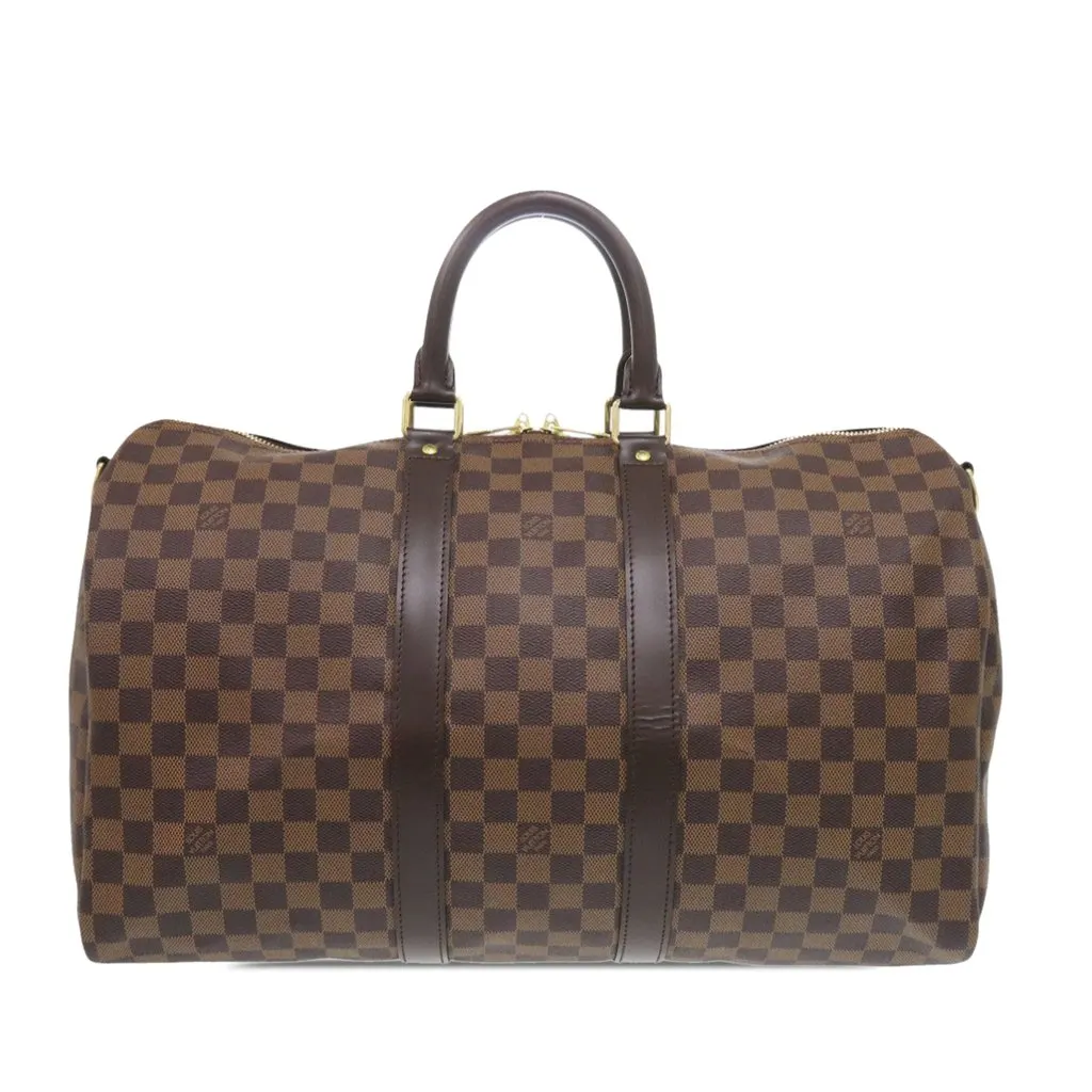 Louis Vuitton Damier Ebene Keepall Bandouliere 45 Brown Very good - Front View