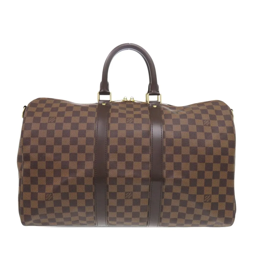 Louis Vuitton Damier Ebene Keepall Bandouliere 45 Brown Very good - Back View