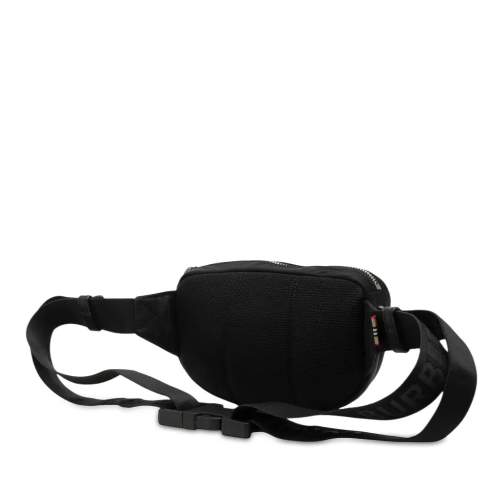 Burberry Nylon Logo Cannon Belt Bag Black Polyamide Very good - Back View