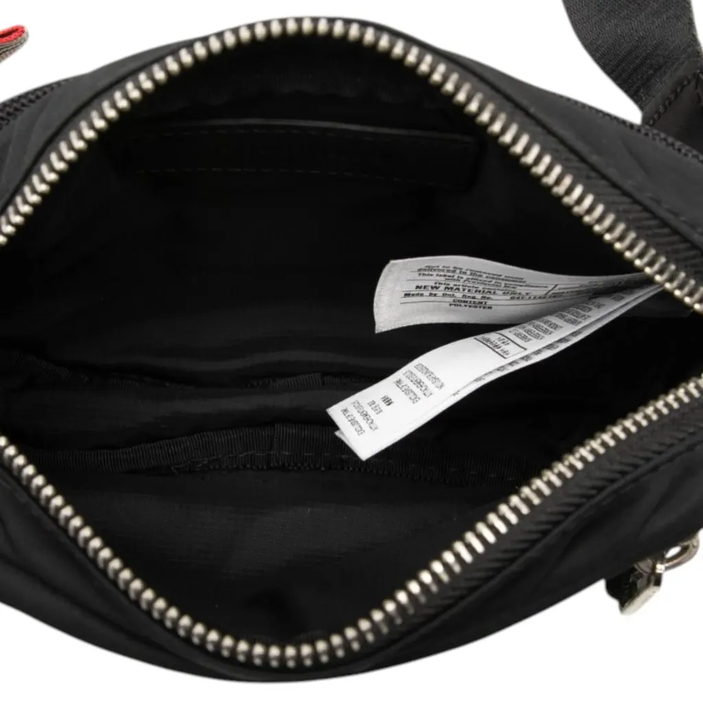 Burberry Nylon Logo Cannon Belt Bag Black Polyamide Very good - Model View