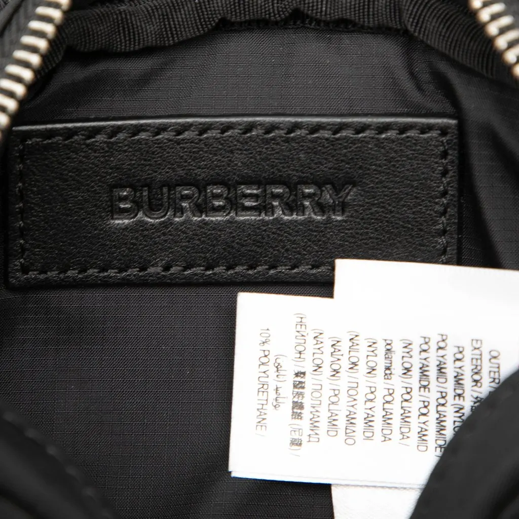 Burberry Nylon Logo Cannon Belt Bag Black Polyamide Very good - Box View