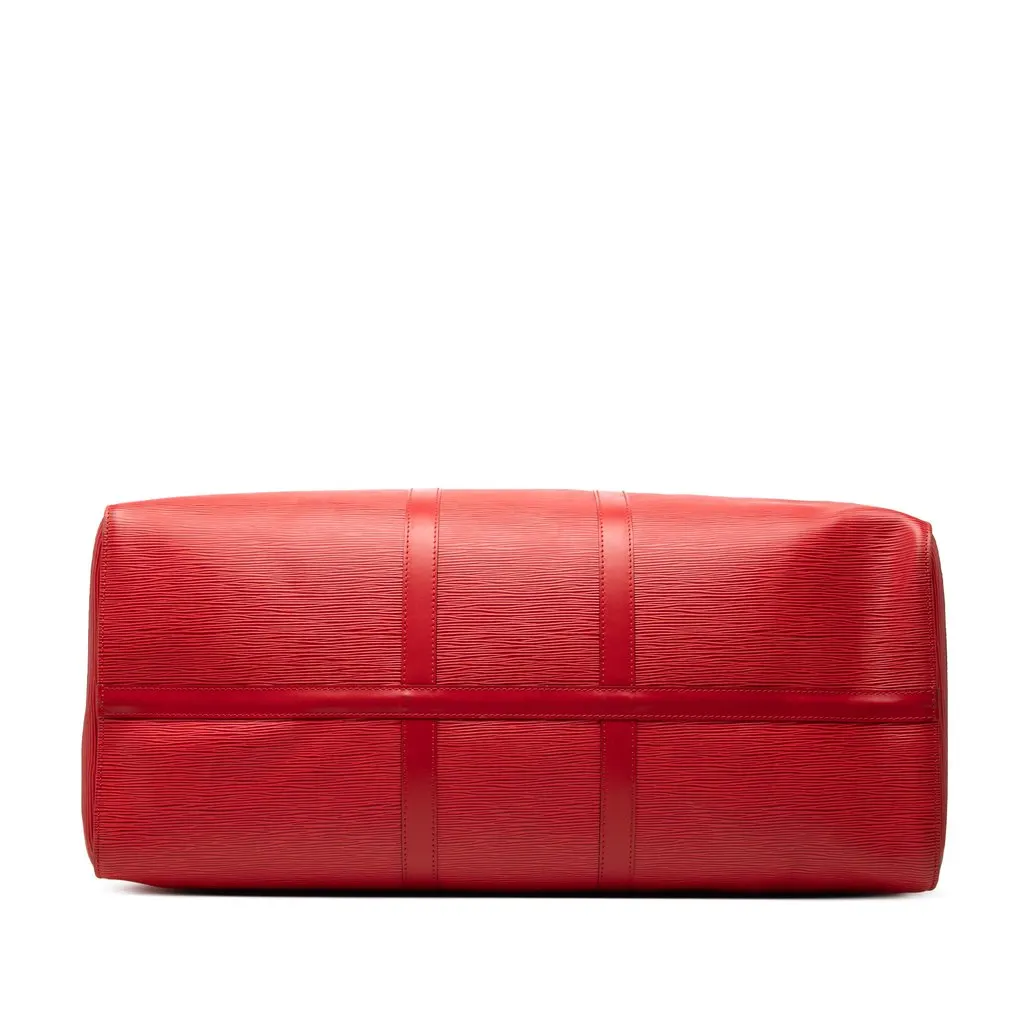 Louis Vuitton Epi Keepall 55 Red Leather Good - Inside View