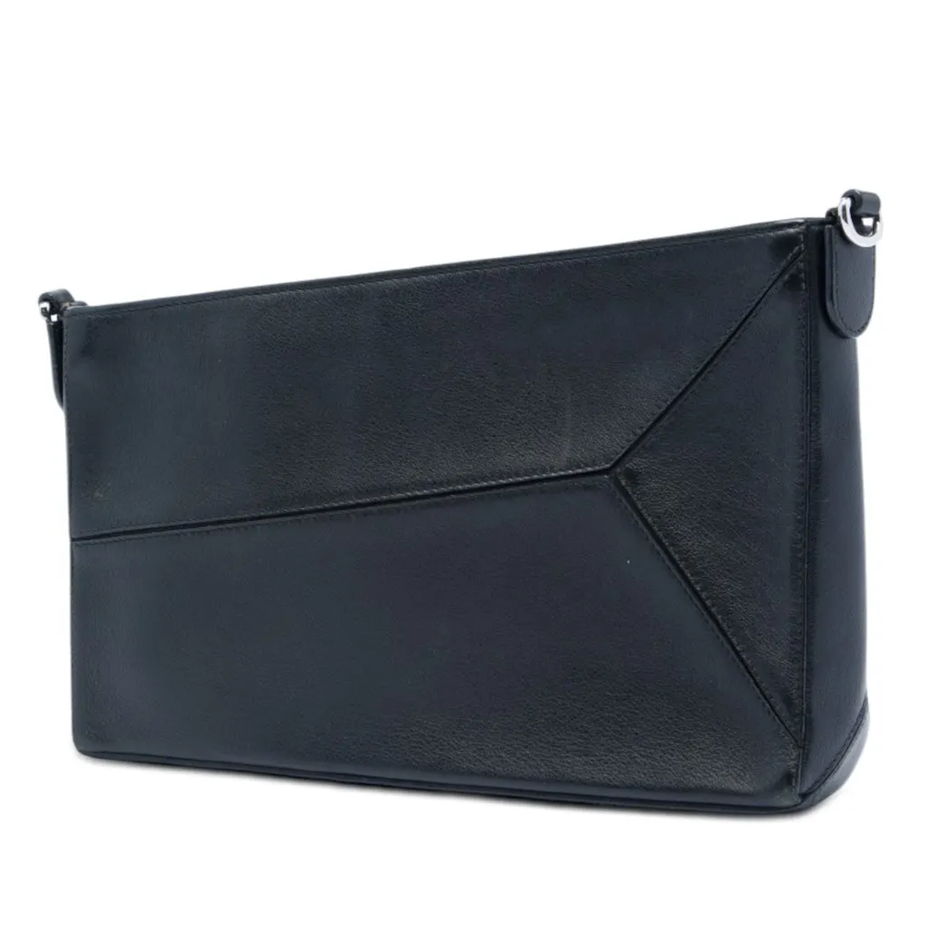 Loewe Leather Puzzle Pochette Black Leather Very good - Back View