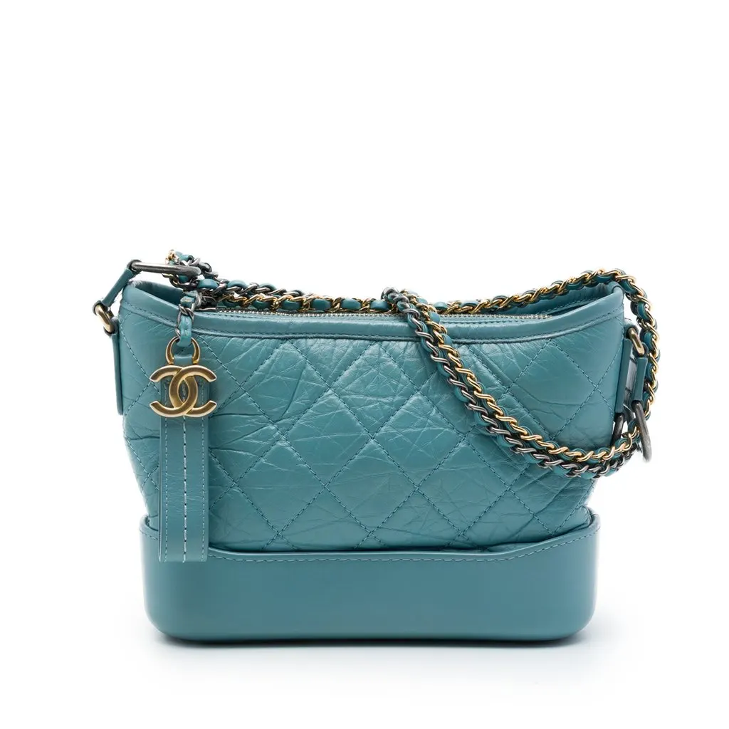 Chanel Small Quilted Aged Calfskin Gabrielle Hobo