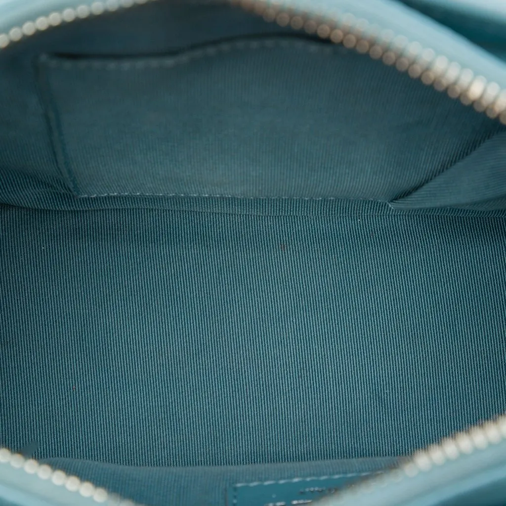 Chanel Small Quilted Aged Calfskin Gabrielle Hobo Blue Leather Very good - Model View