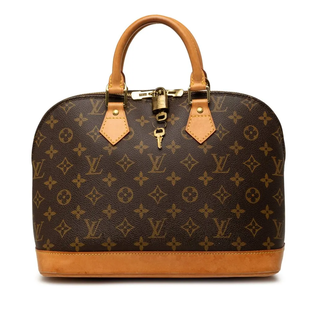 Louis Vuitton Monogram Alma PM Brown Canvas Good - Front View