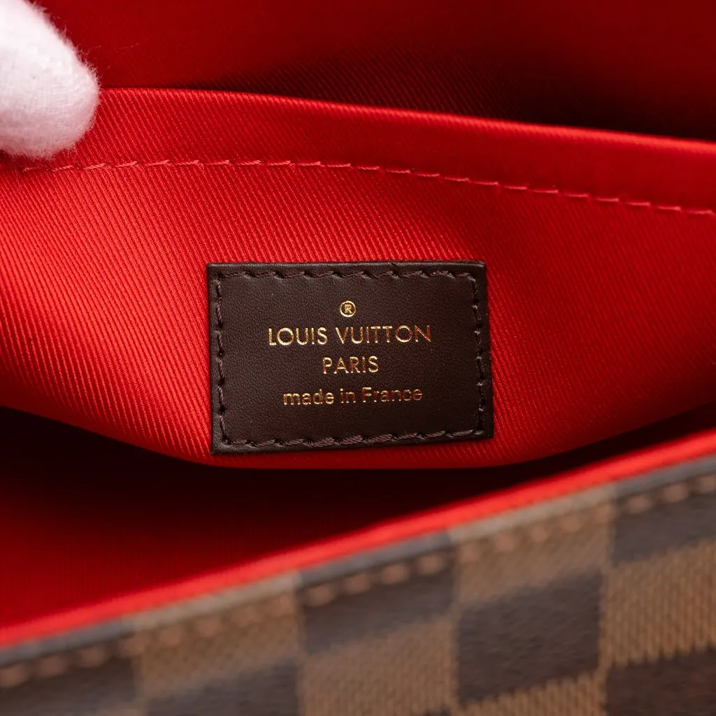 Louis Vuitton Damier Ebene Croisette Brown Canvas Very good - Box View