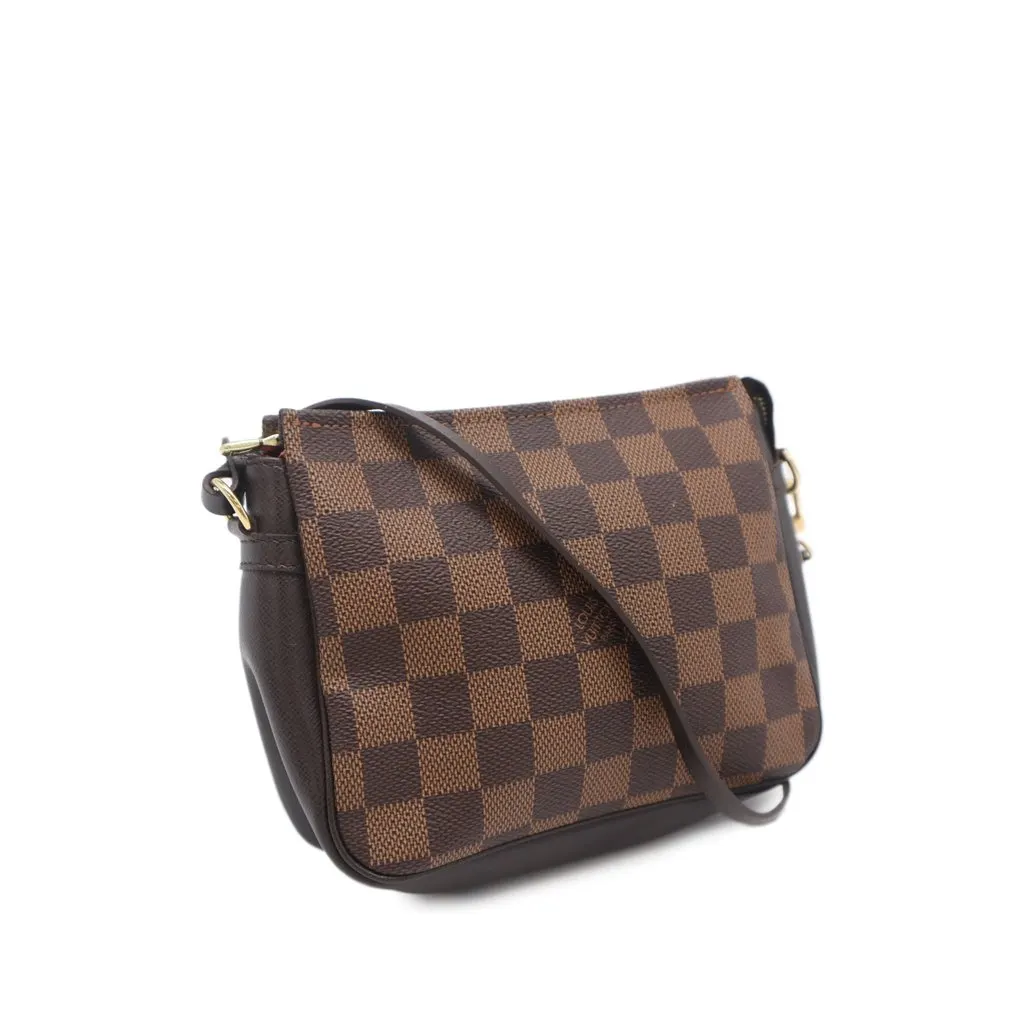 Louis Vuitton Damier Ebene Trousse Pochette Brown Canvas Very good - Back View