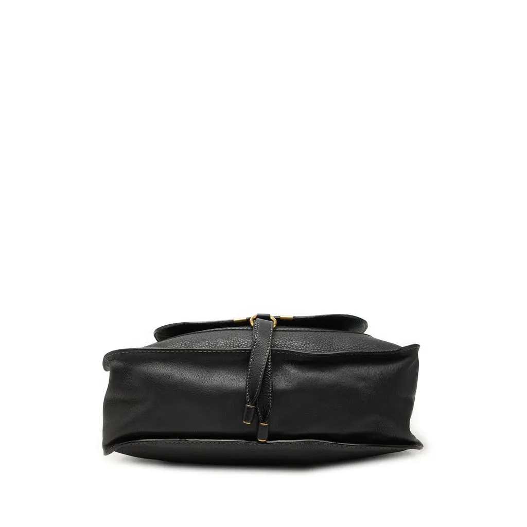 Chloé Medium Leather Marcie Satchel Black Leather Good - Inside View