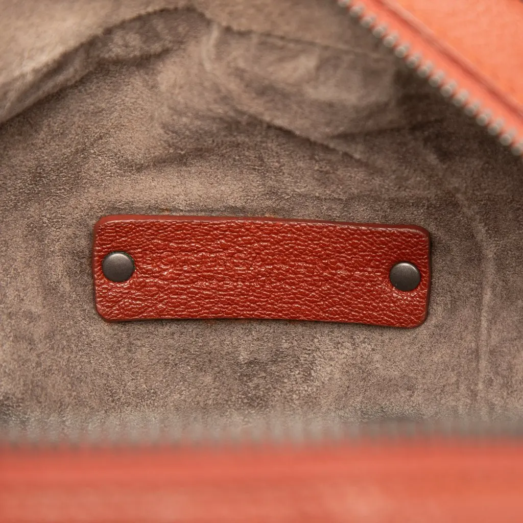 Bottega Veneta Small Intrecciato Trimmed Goatskin Madras Heritage Brera Handbag Brown Leather Very good - Box View