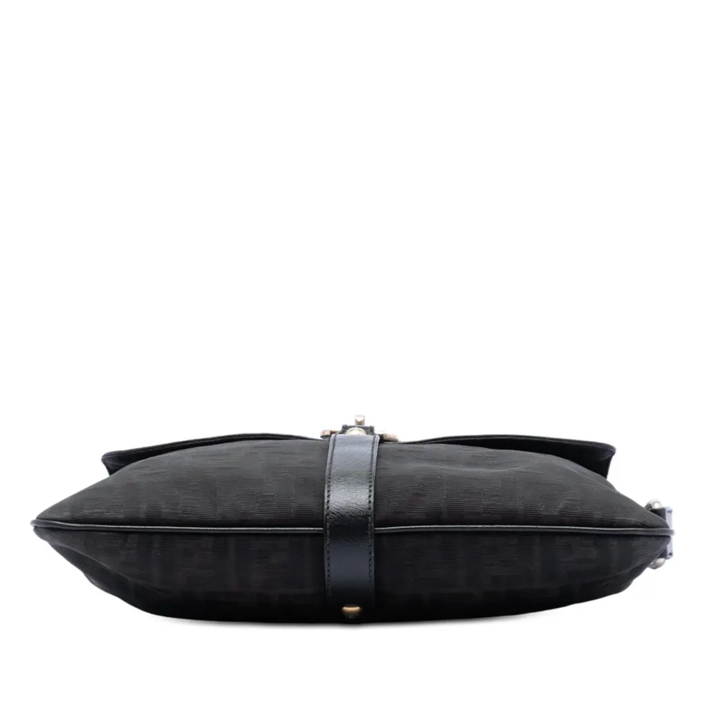 Fendi Zucca Canvas Chef Zip Crossbody Brown Very good - Inside View