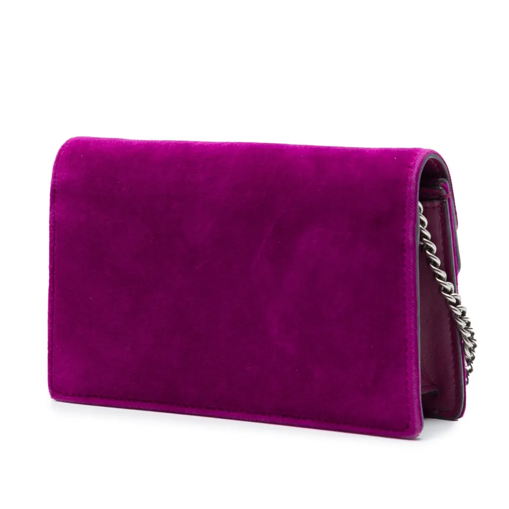 Gucci Mini Velvet Dionysus Crossbody Purple Very good - Back View