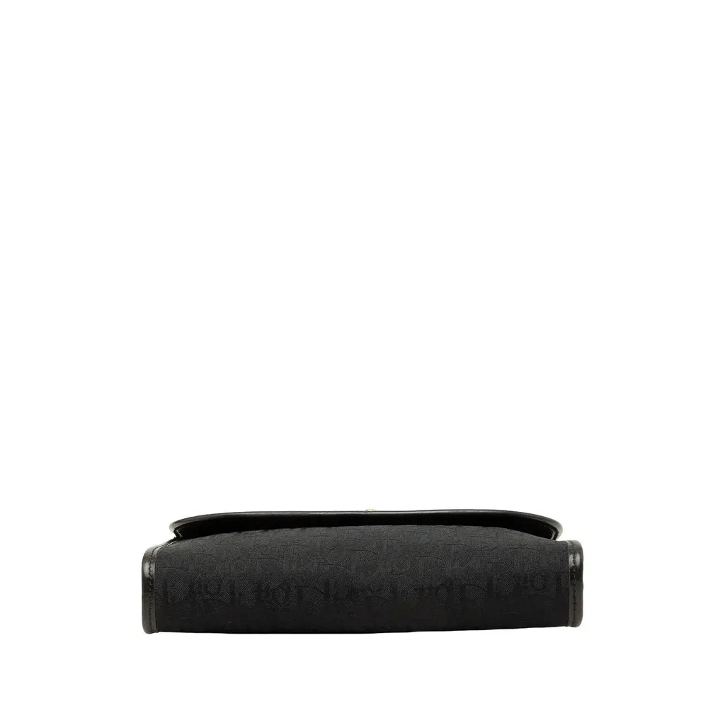 Dior Diorissimo Trotter Canvas Chain Shoulder Bag Black Canvas Good - Inside View