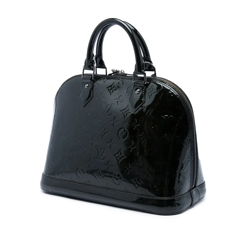 Louis Vuitton Monogram Vernis Alma PM Black Leather Very good - Back View