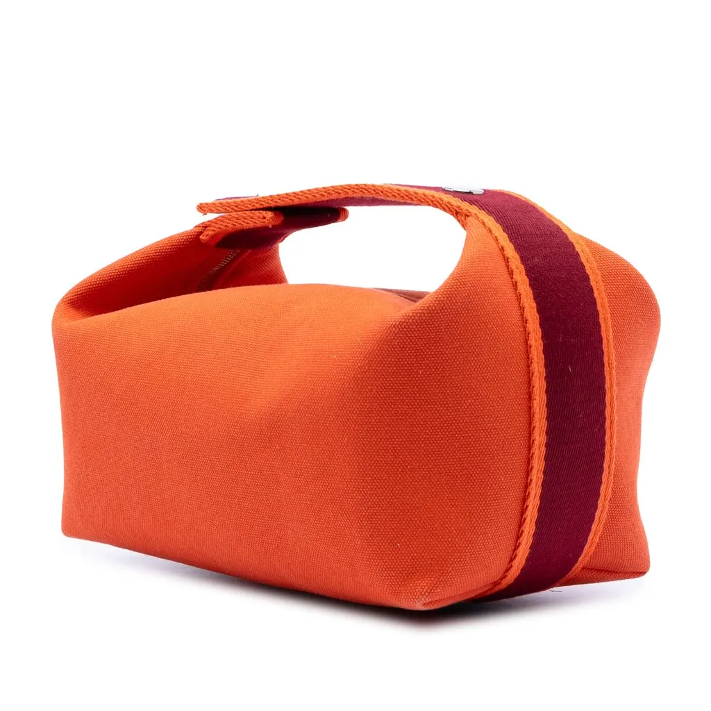 Hermès Small Toile Bride A Brac Case Orange Very good - Back View