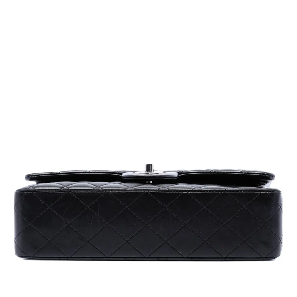 Chanel Medium Classic Lambskin Double Flap Black Leather Very good - Inside View