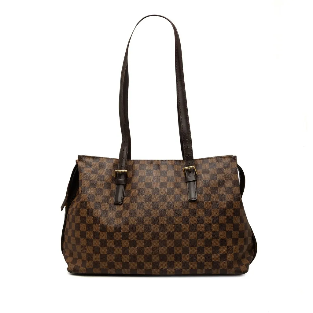 Louis Vuitton Damier Ebene Chelsea Brown Canvas Good - Front View