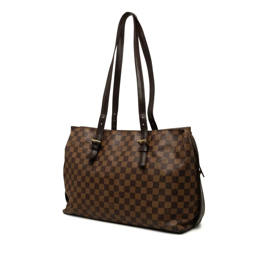 Louis Vuitton Damier Ebene Chelsea Brown Canvas Good - Back View