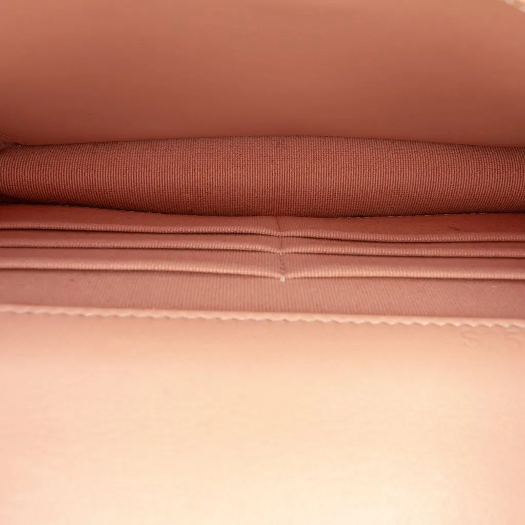 Chanel Quilted Lambskin 19 Wallet on Chain Pink Leather Very good - Model View