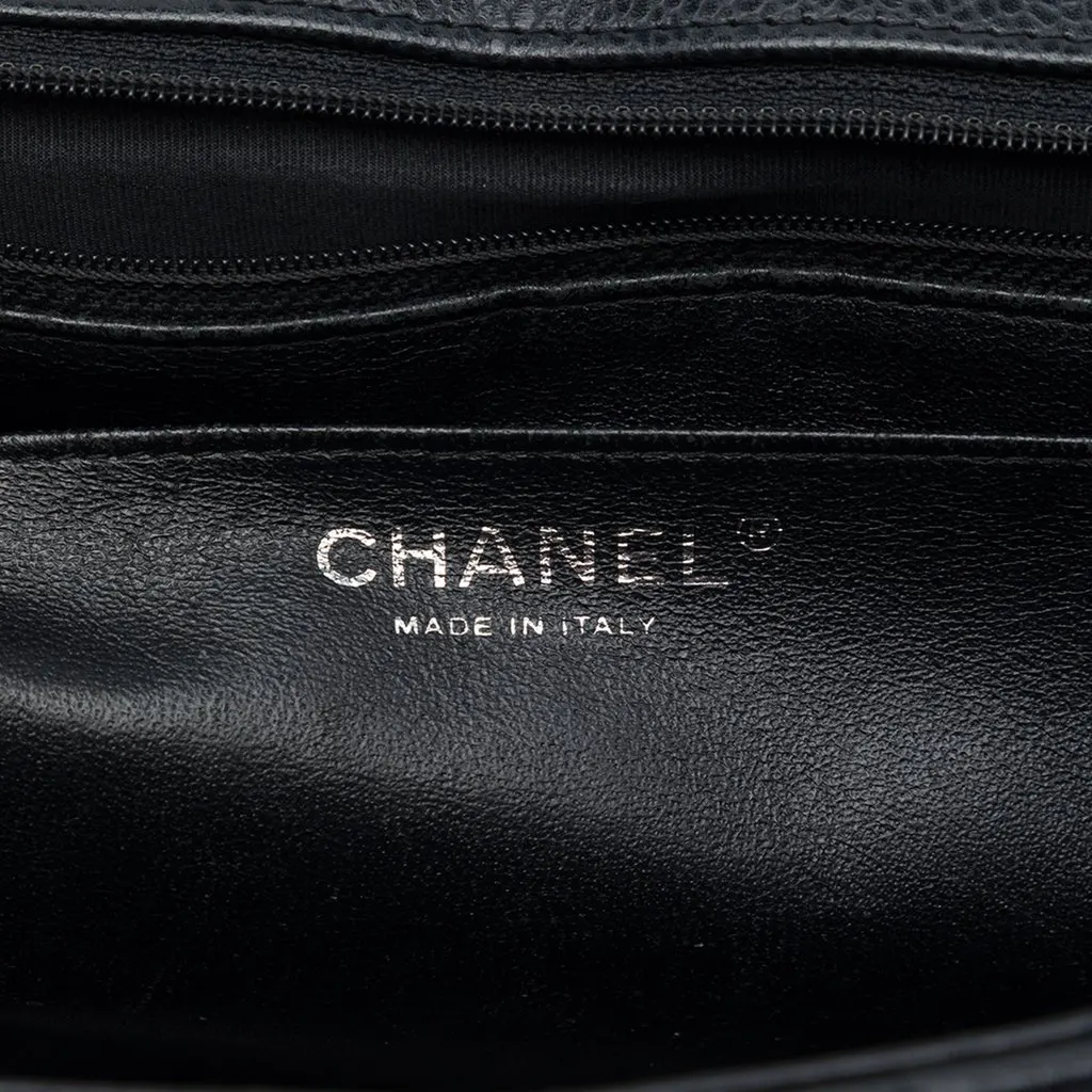 Chanel Jumbo Classic Caviar Single Flap Black Leather Very good - Box View
