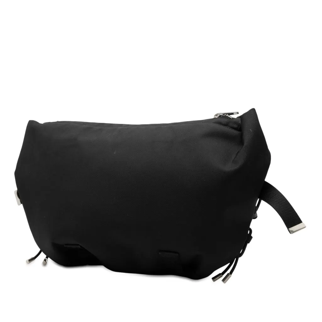 Celine Medium Nylon Logo Trekking Messenger Bag Black Very good - Back View