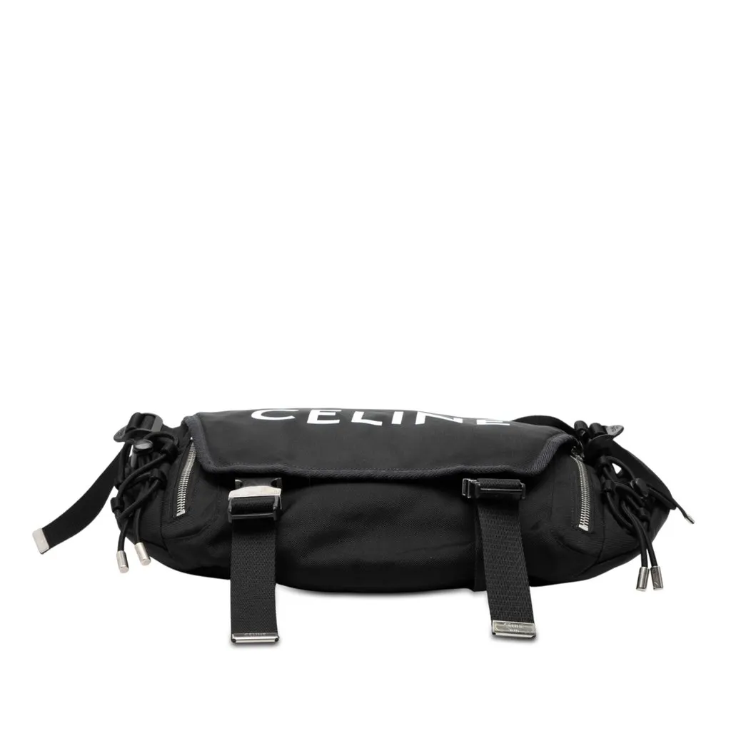 Celine Medium Nylon Logo Trekking Messenger Bag Black Very good - Inside View