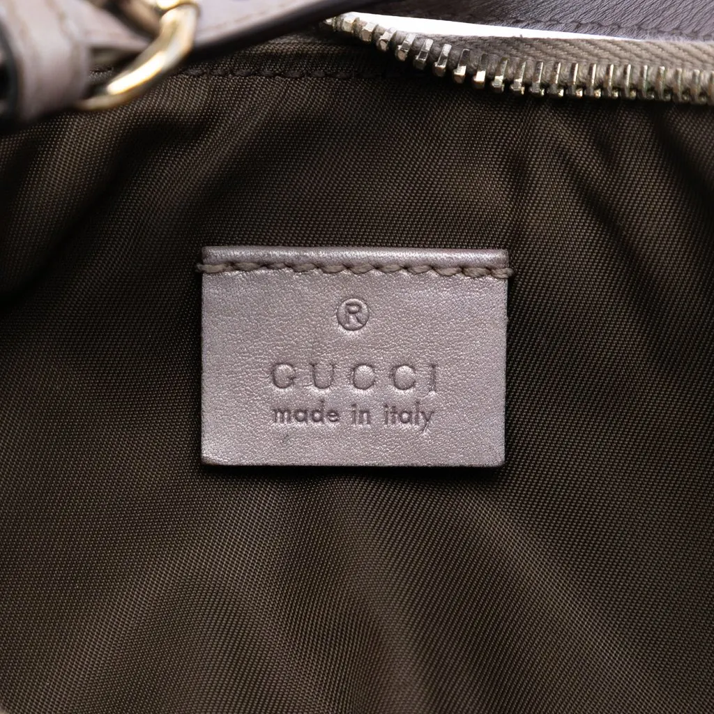 Gucci Metallic Guccissima Lovely Heart Pochette Purple Leather Very good - Box View