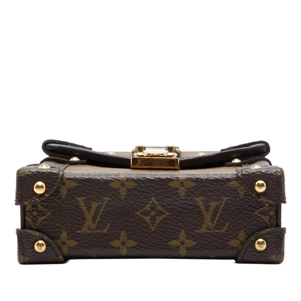 Louis Vuitton Monogram Reverse Pochette Trunk Verticale Brown Canvas Good - Inside View