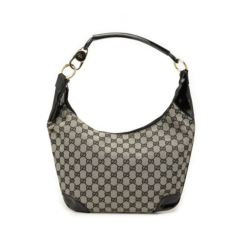Gucci GG Canvas Shoulder Bag Beige Very good - Front View