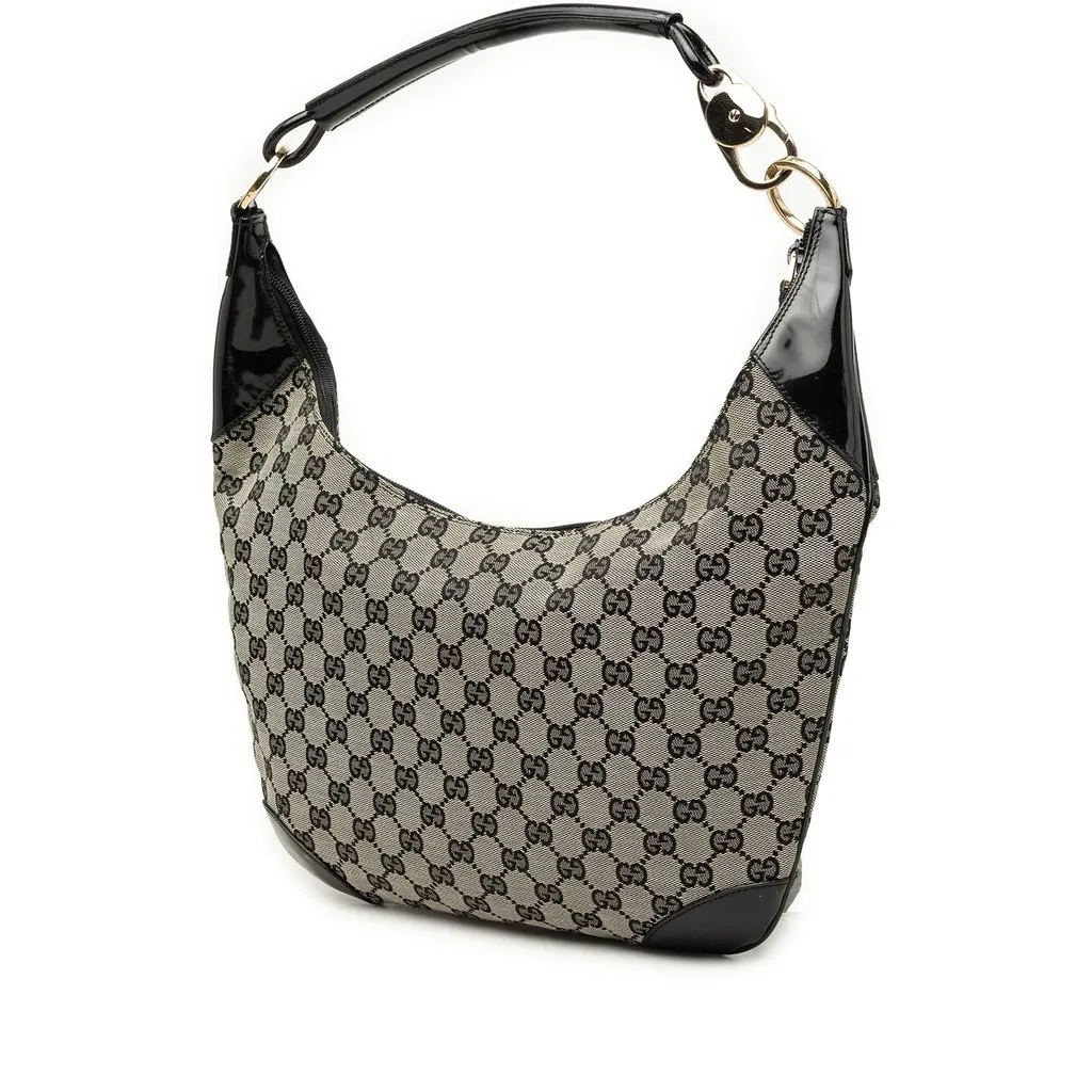 Gucci GG Canvas Shoulder Bag Beige Very good - Back View