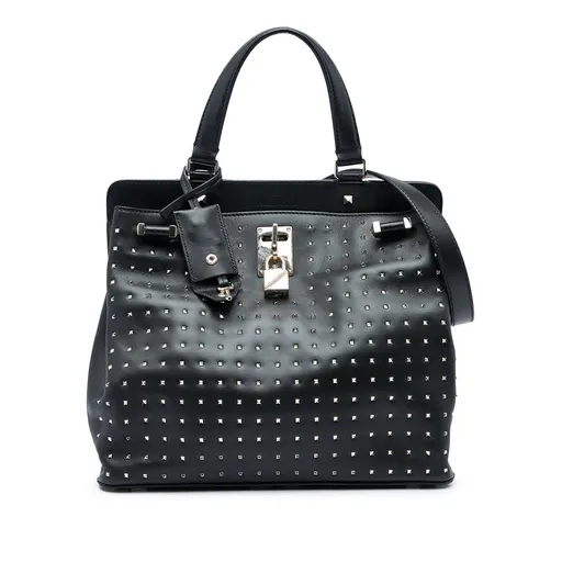 Valentino Medium Calfskin Rockstud Joylock Satchel
