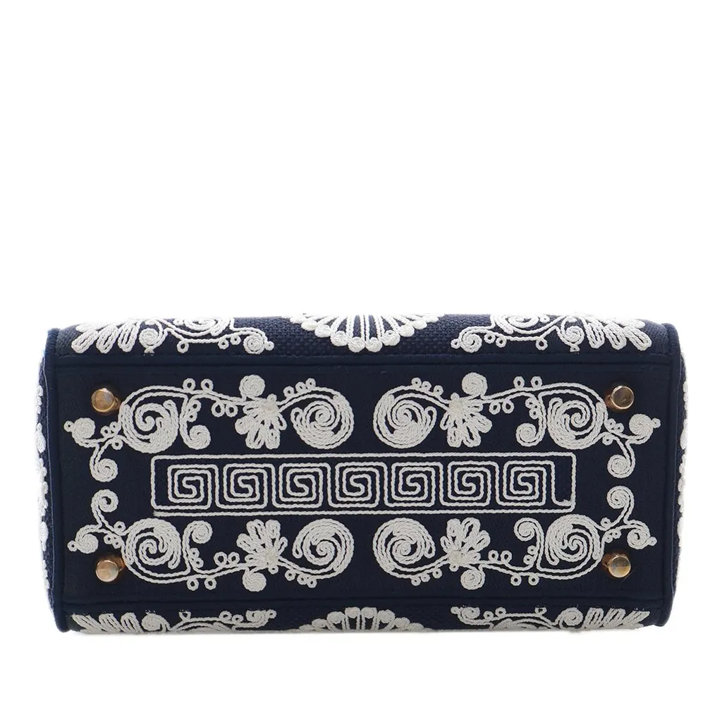 Dior Medium Embroidered Canvas Cornely Lady D Lite Blue Very good - Box View
