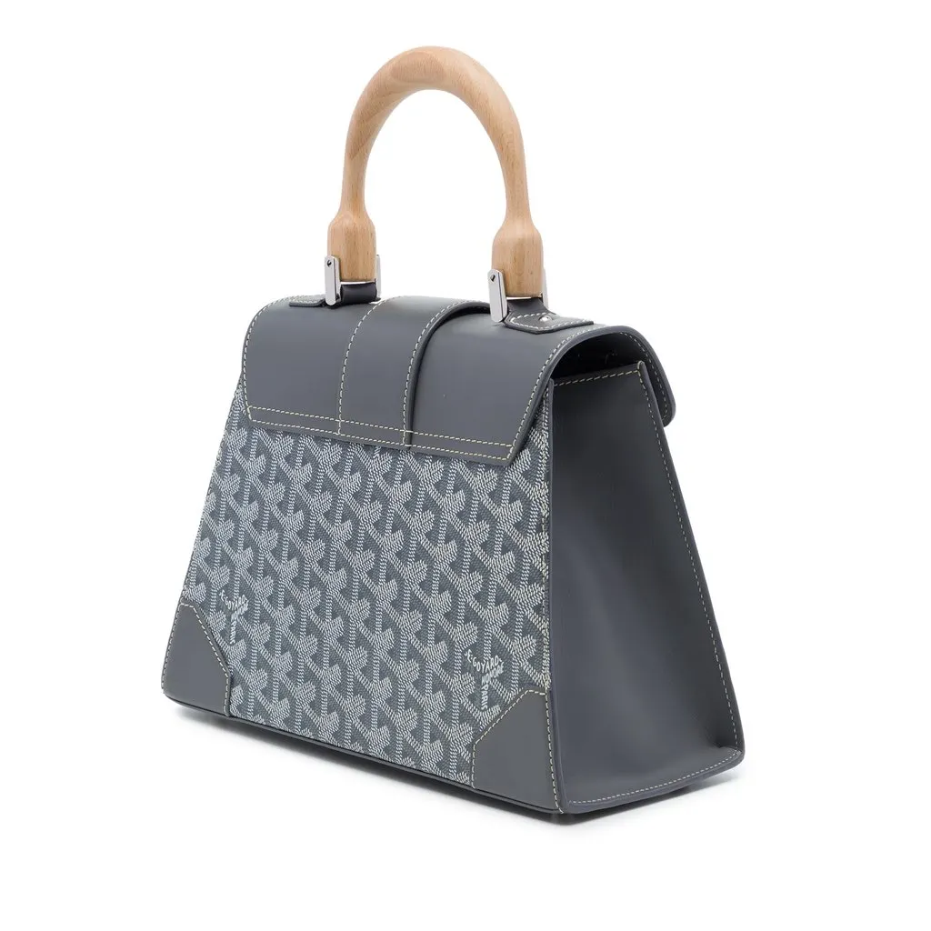 Goyard Goyardine Saigon Structured PM Grey Canvas Very good - Back View