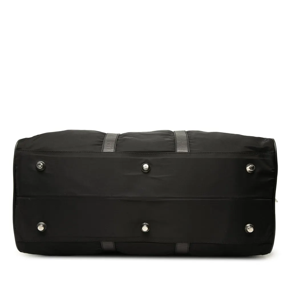 Prada Saffiano Trimmed Tessuto Travel Bag Black Good - Inside View