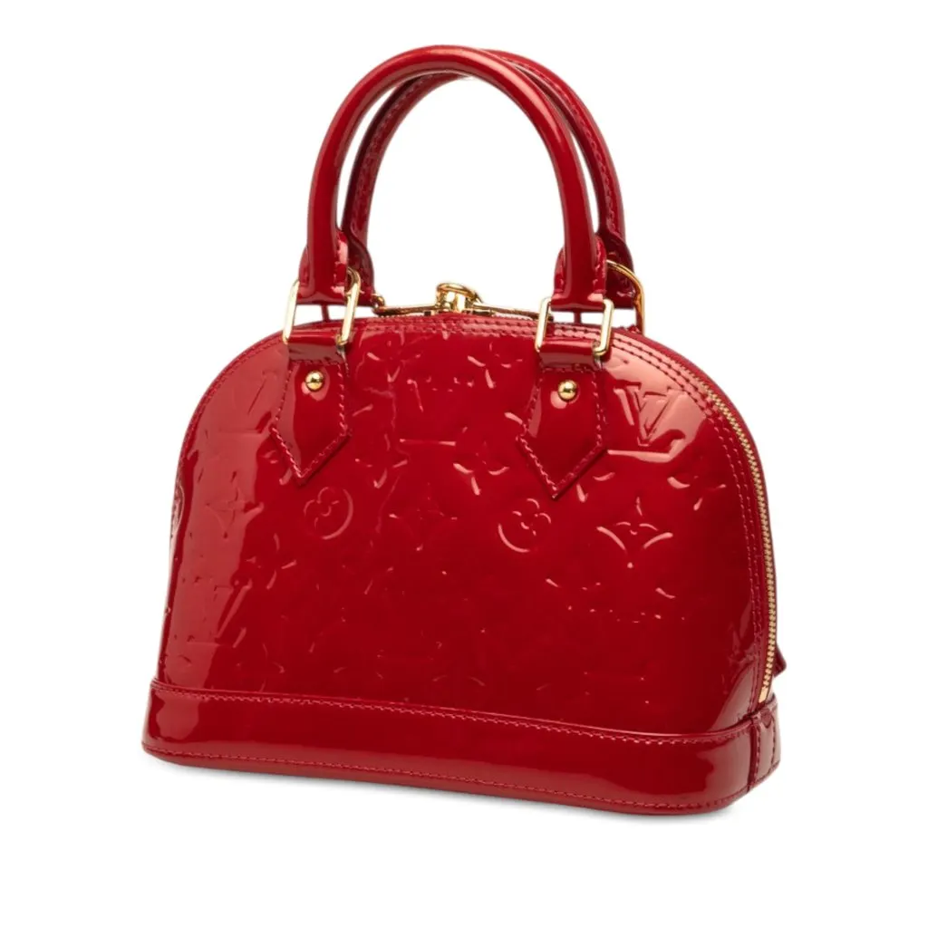 Louis Vuitton Monogram Vernis Alma BB Red Leather Very good - Back View