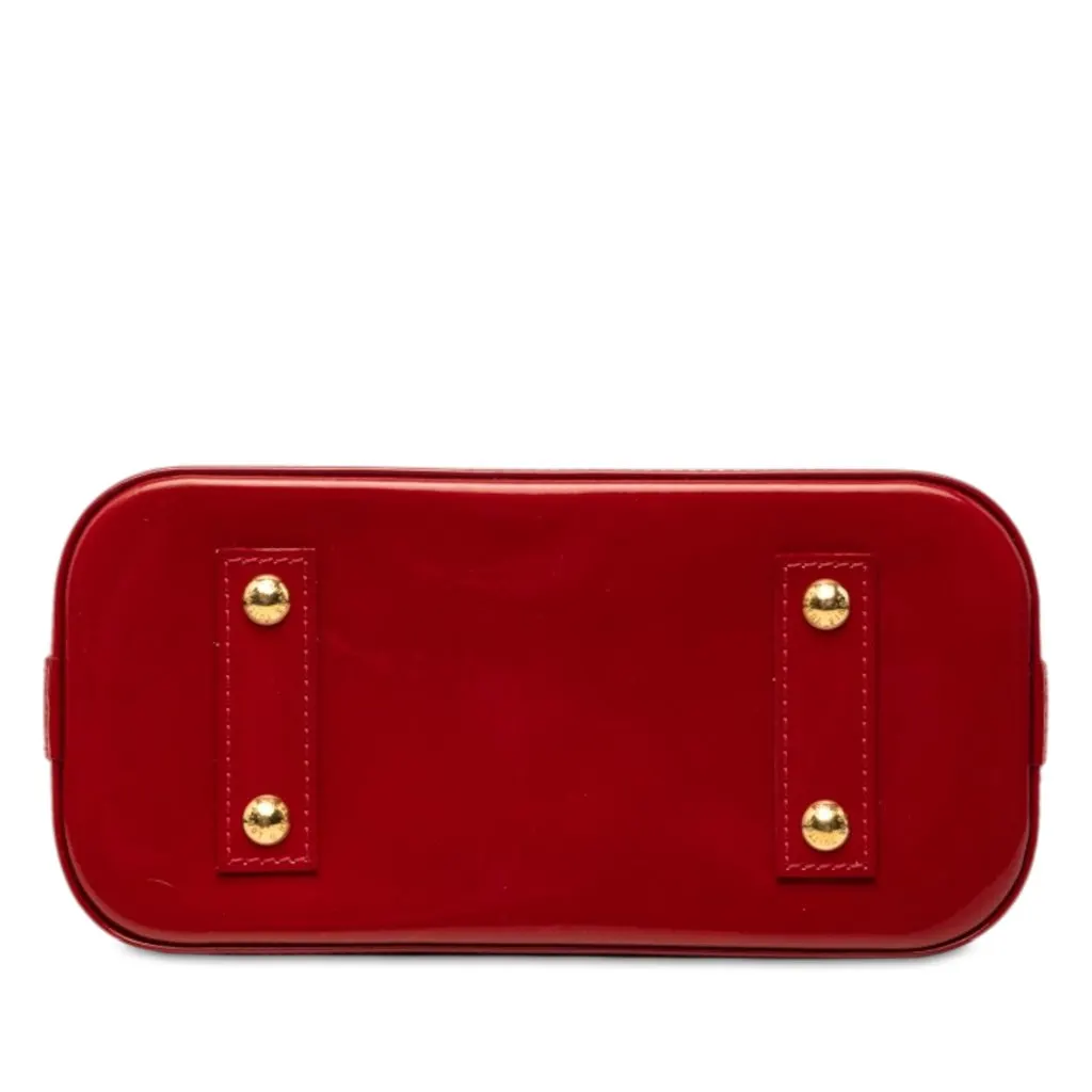 Louis Vuitton Monogram Vernis Alma BB Red Leather Very good - Inside View
