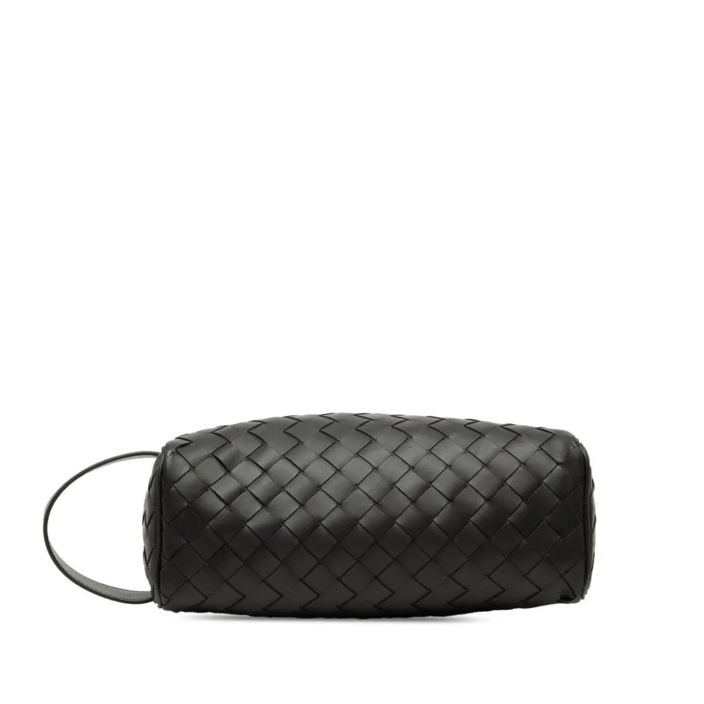 Bottega Veneta Nappa Intrecciato Travel Pouch Black Leather Very good - Inside View