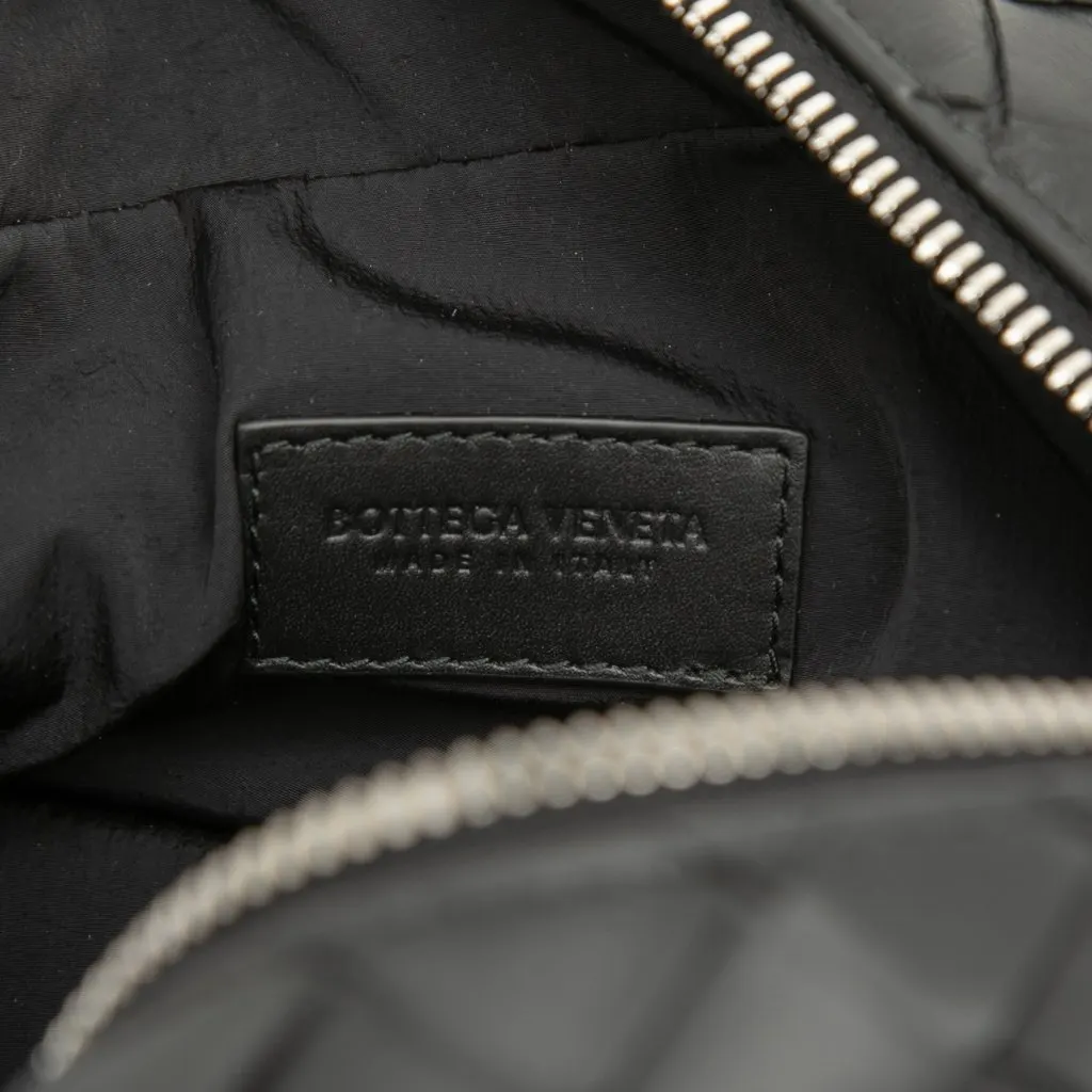Bottega Veneta Nappa Intrecciato Travel Pouch Black Leather Very good - Box View