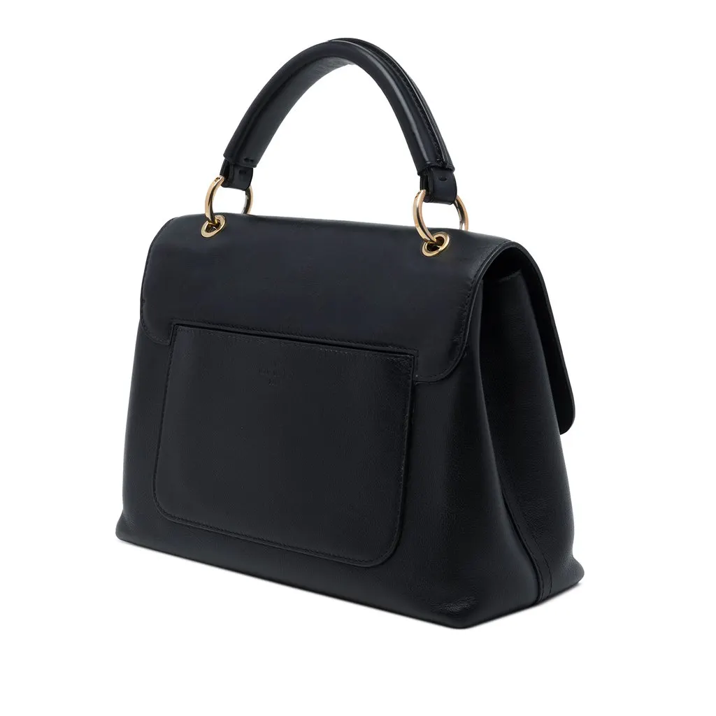Louis Vuitton Monogram Very One Handle Black Leather Good - Back View