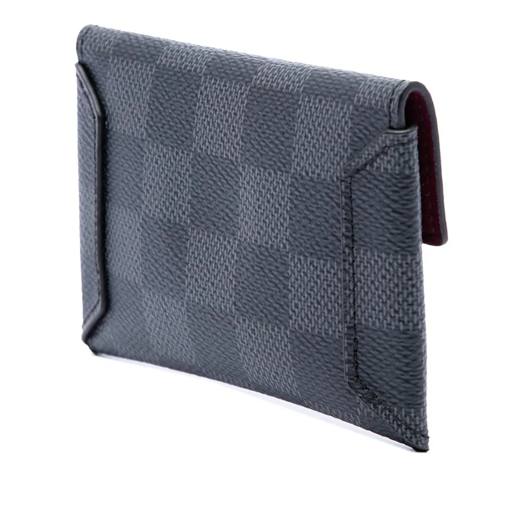 Louis Vuitton Damier Graphite Compact Modulable Wallet Black Canvas Good - Back View
