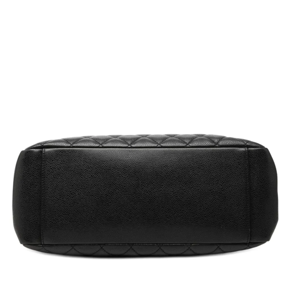 Chanel Caviar Grand Shopping Tote Black Leather Very good - Inside View