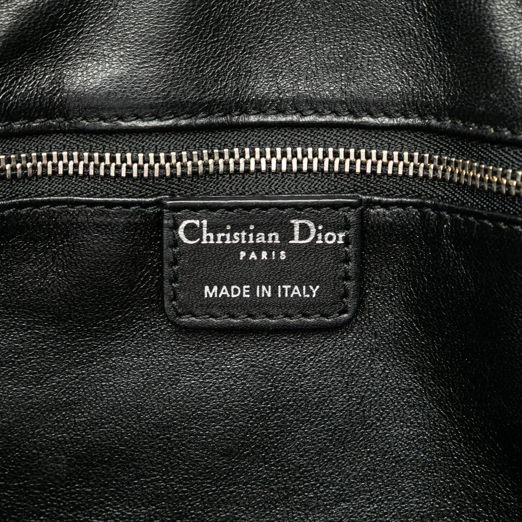 Dior Woven Lambskin Lady Dior Avenue Tote Black Leather Good - Box View